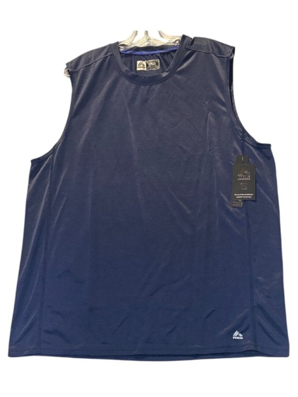 RBX Mens XL Performance Tank Top Navy Moisture-Wicking Sleeveless Quick-Dry